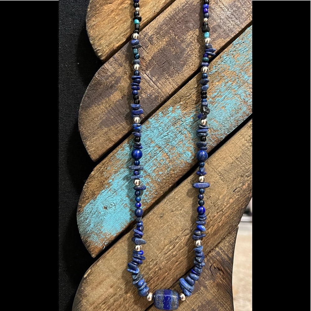 Handmade lapis lazuli necklace
